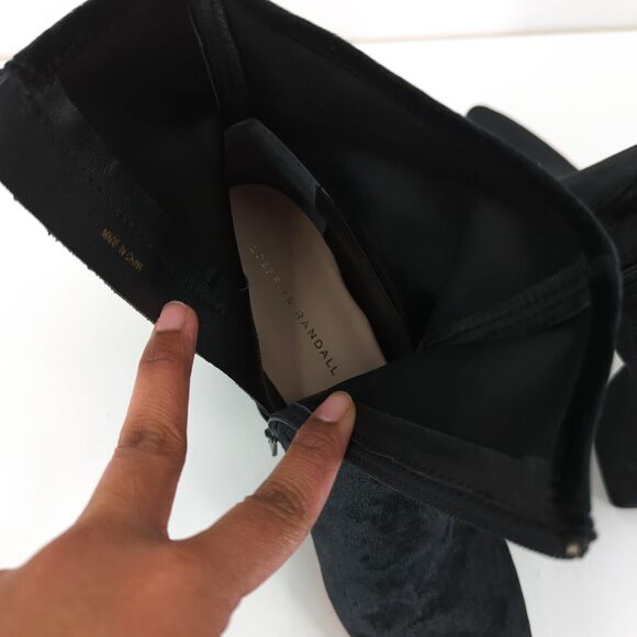 LOEFFLER RANDALL Women 9.5 B Isla Ankle Booties Boots Black Velvet Pointed Toe - Picture 7 of 9